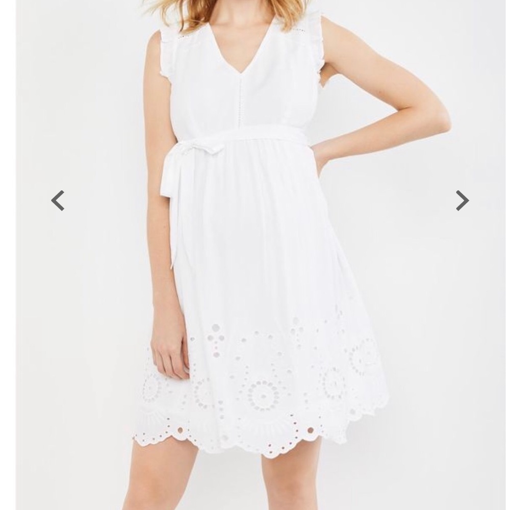 White Motherhood Maternity Dress